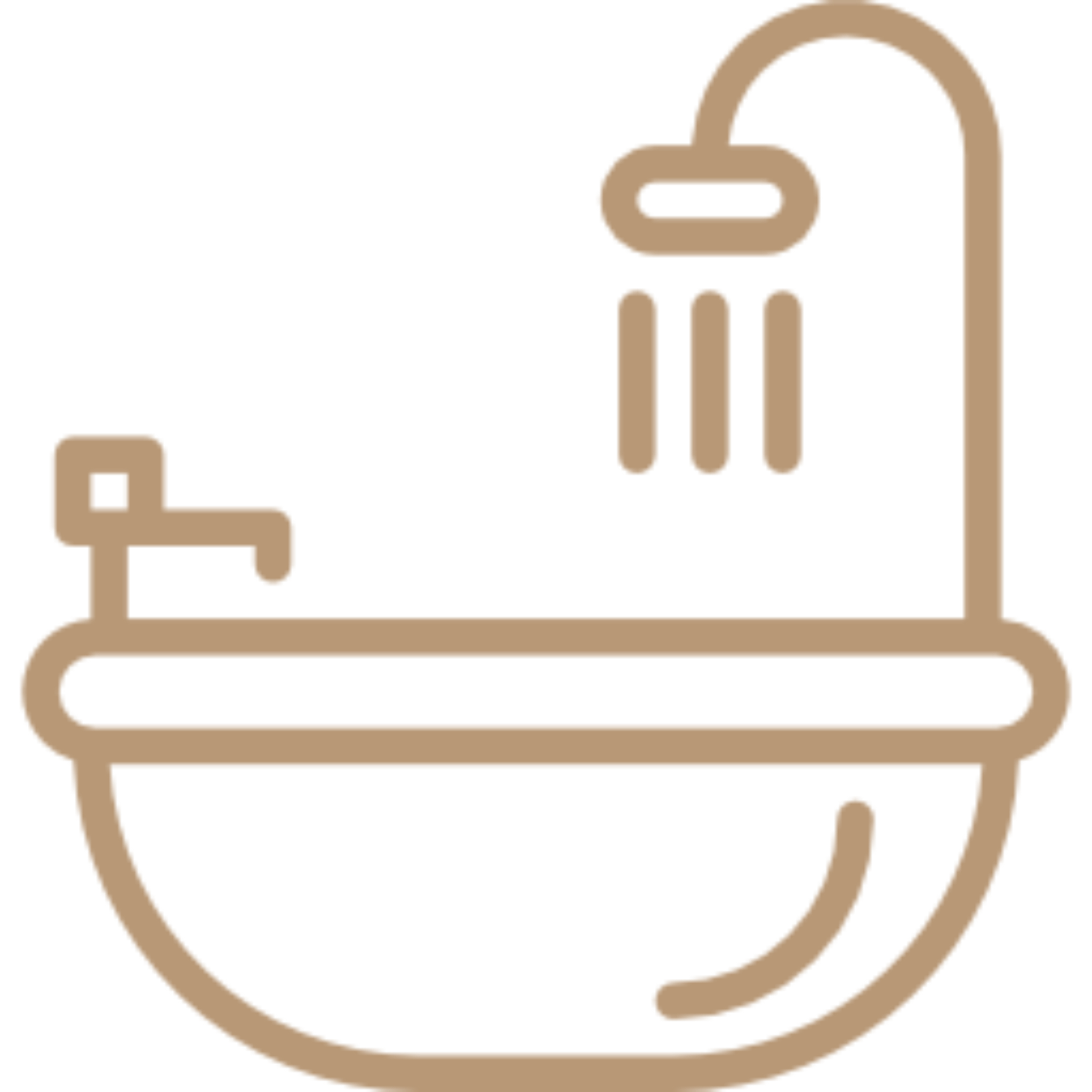 Bathroom sink with a faucet and a shower head, depicted in a vector icon